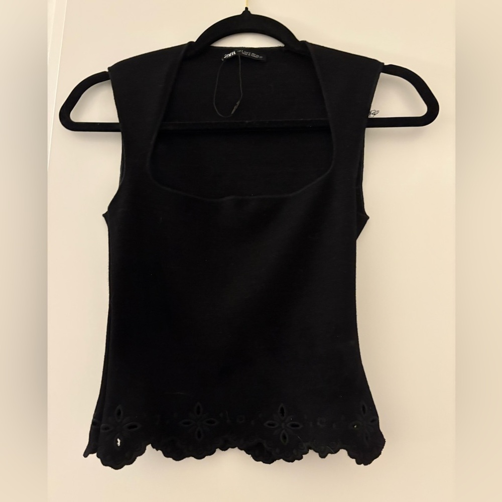 Black cutout tank